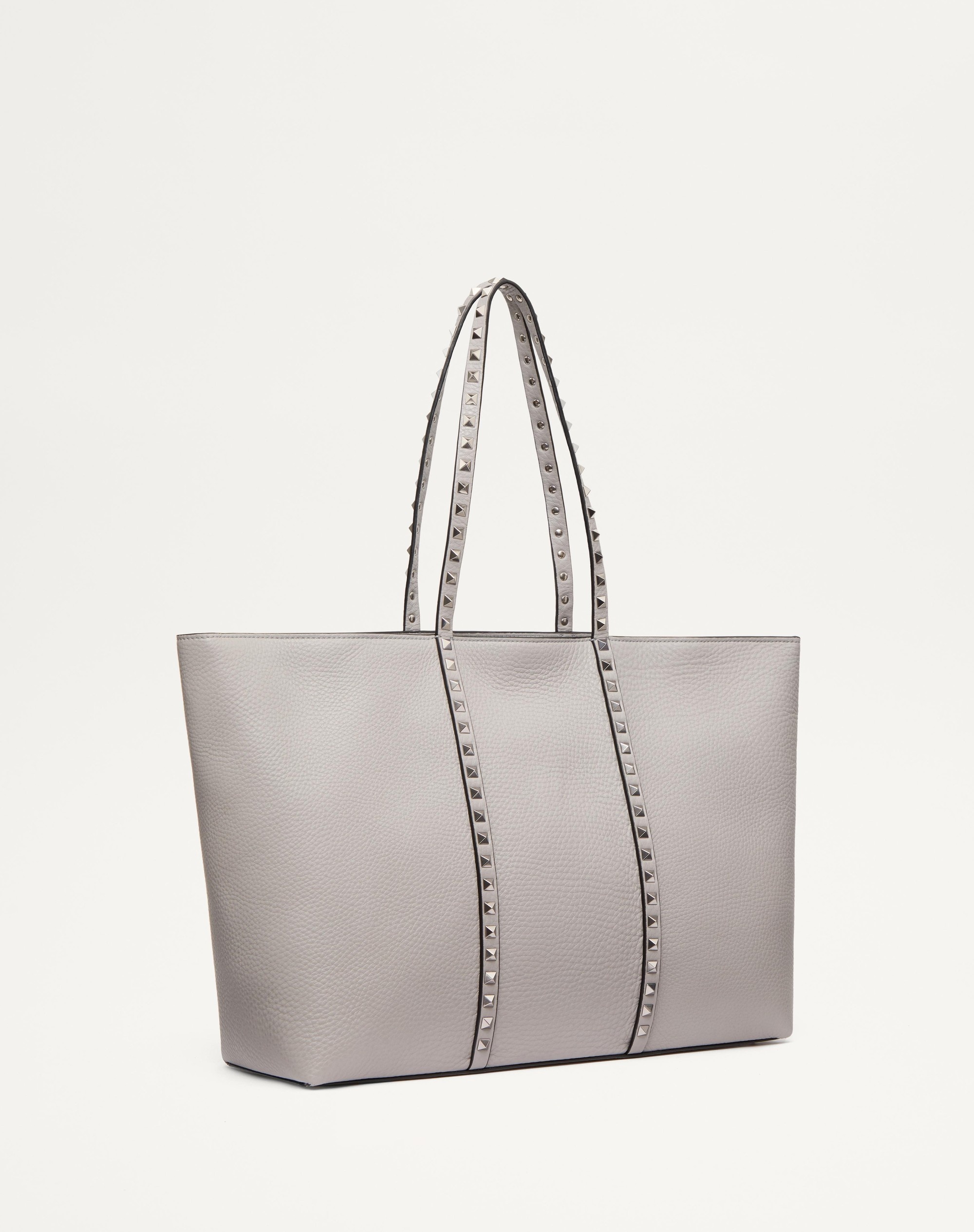 VALENTINO GARAVANI ROCKSTUD SHOPPING BAG IN GRAINY CALFSKIN - 3