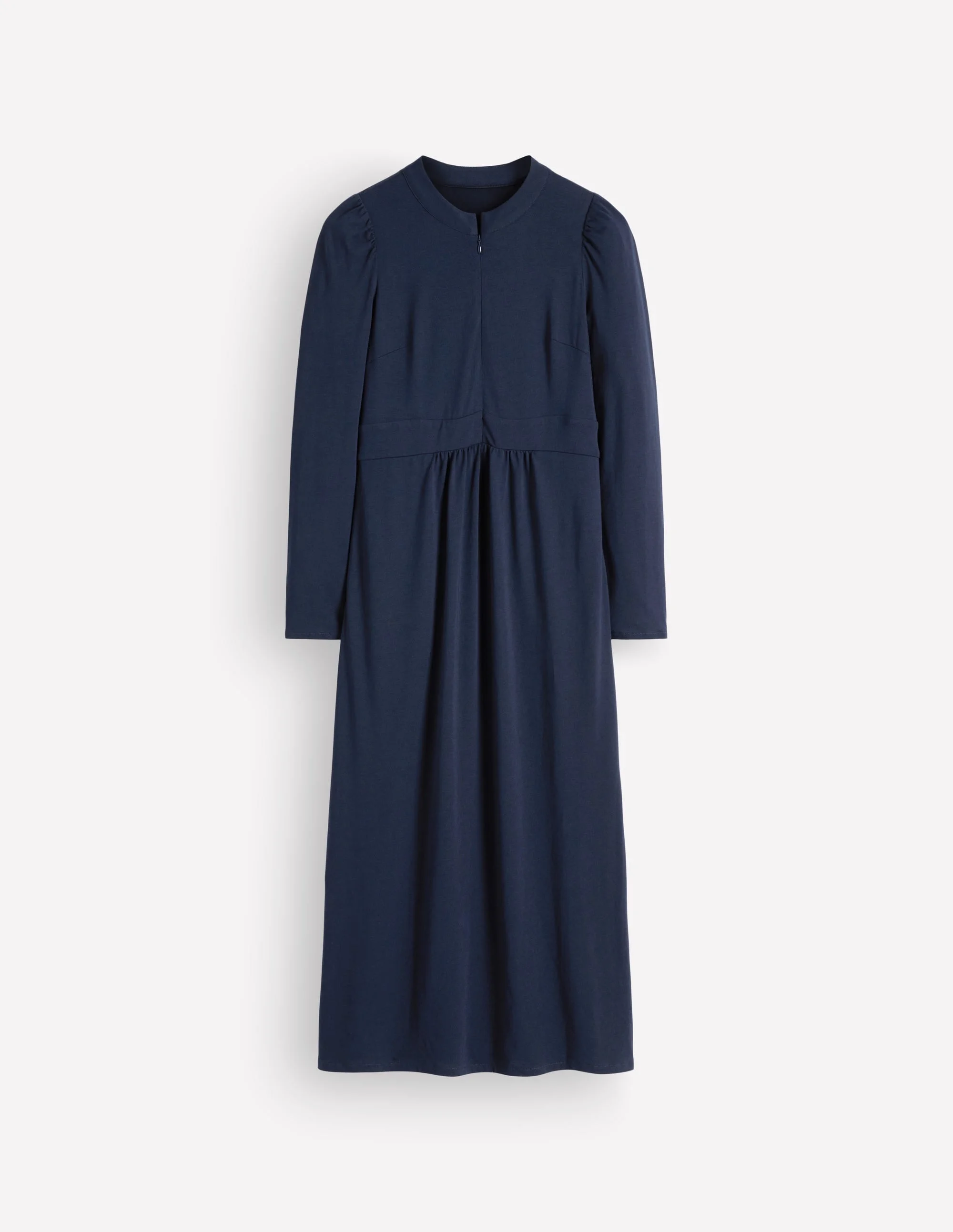 Hope Zip Detail Jersey Dress-Navy - 1