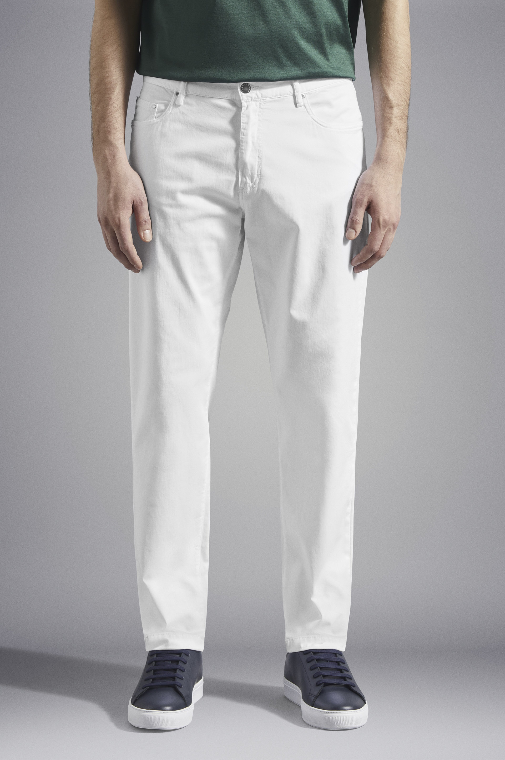 STRETCH ORGANIG COTTON TROUSERS - 6