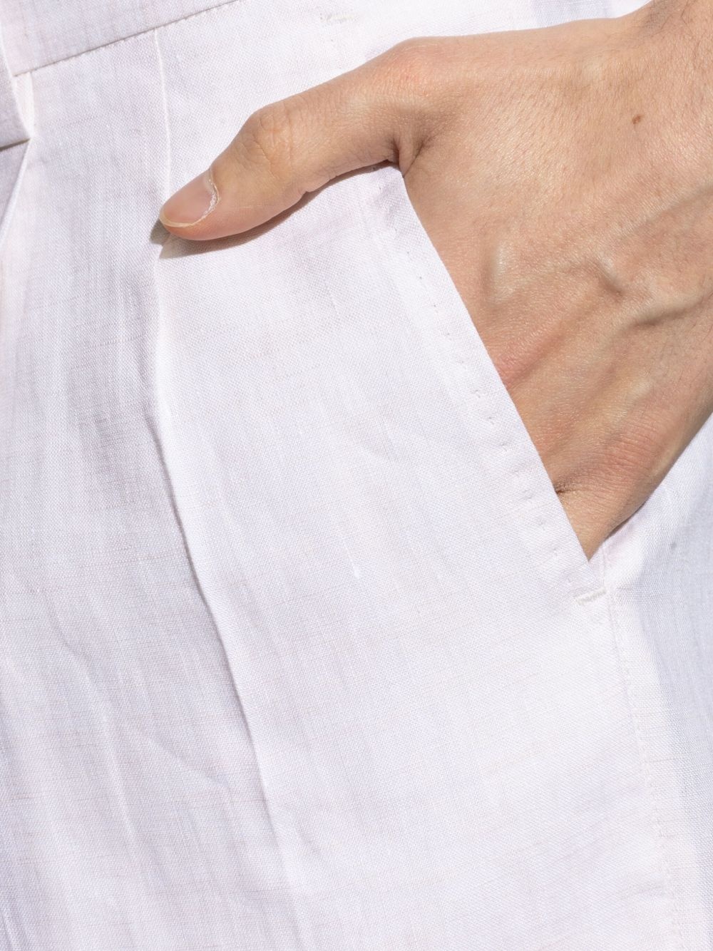 pleated-front shorts - 5