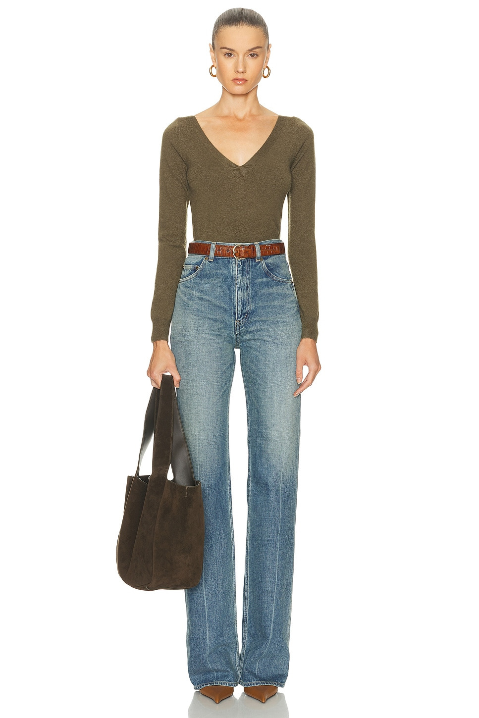 Long Sleeve V-Neck Top - 4