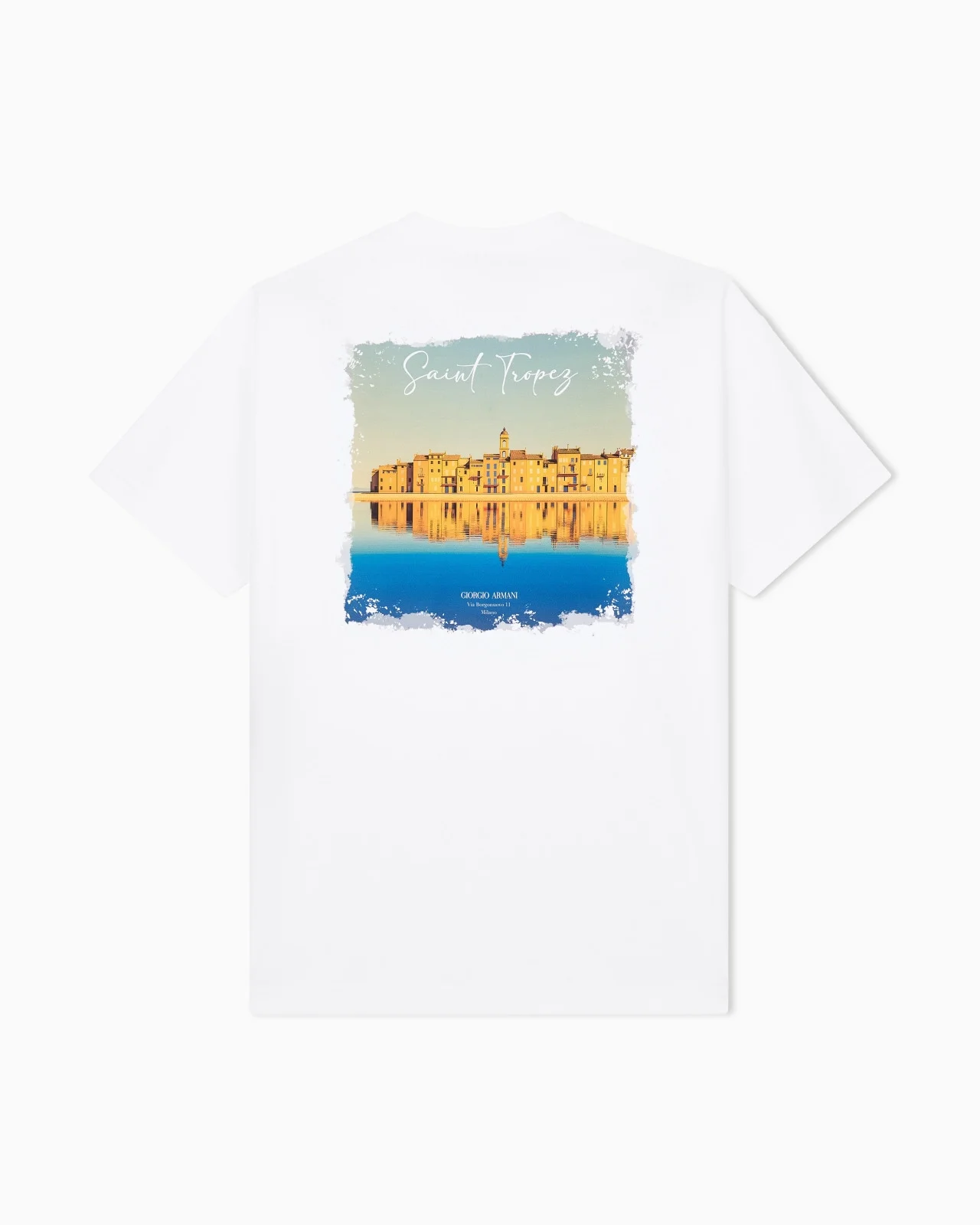 COTTON INTERLOCK JERSEY T-SHIRT WITH PRINT ON THE BACK - 1
