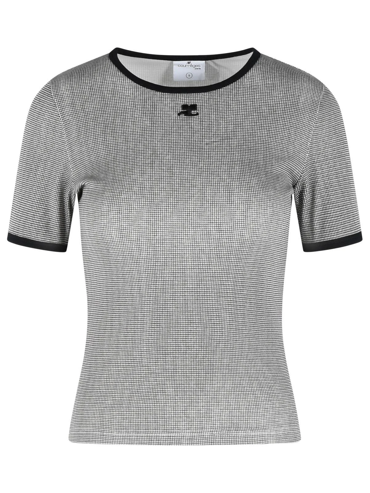 Courreges Gray Cotton T-shirt - 1