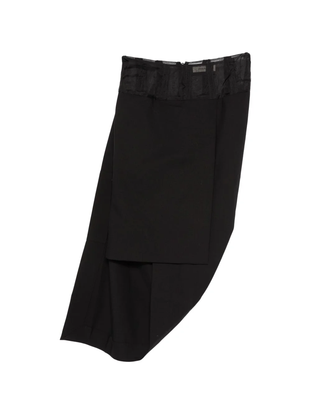 tailored drape skirt black - 1