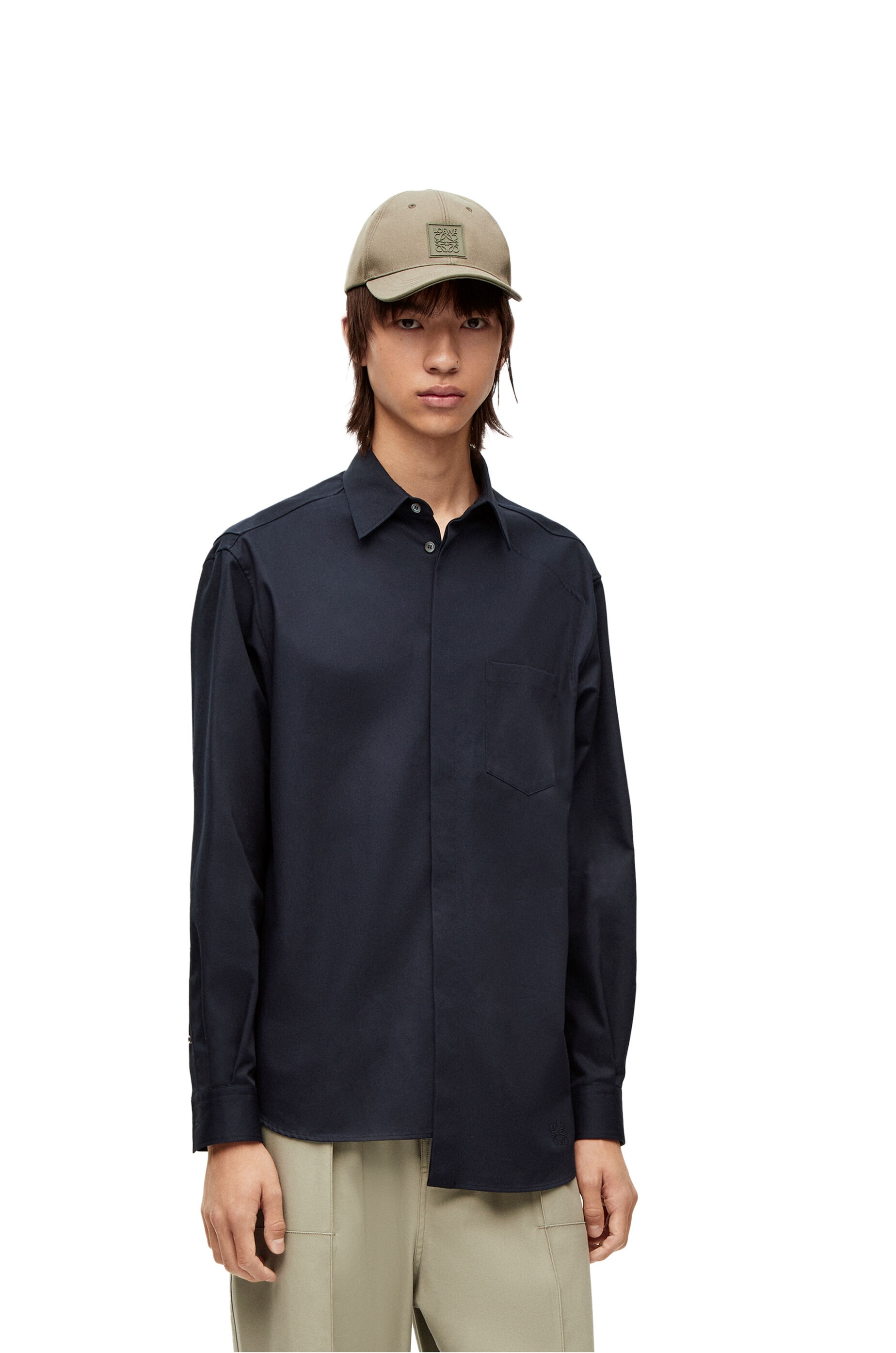 Asymmetric shirt in cotton - 3