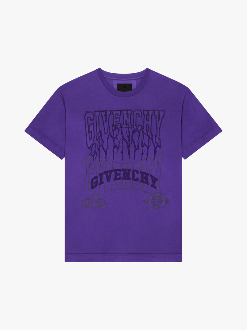 OVERSIZED T-SHIRT IN EMBROIDERED JERSEY - 1
