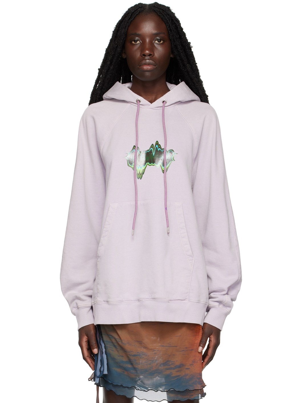 Purple Print Hoodie - 1