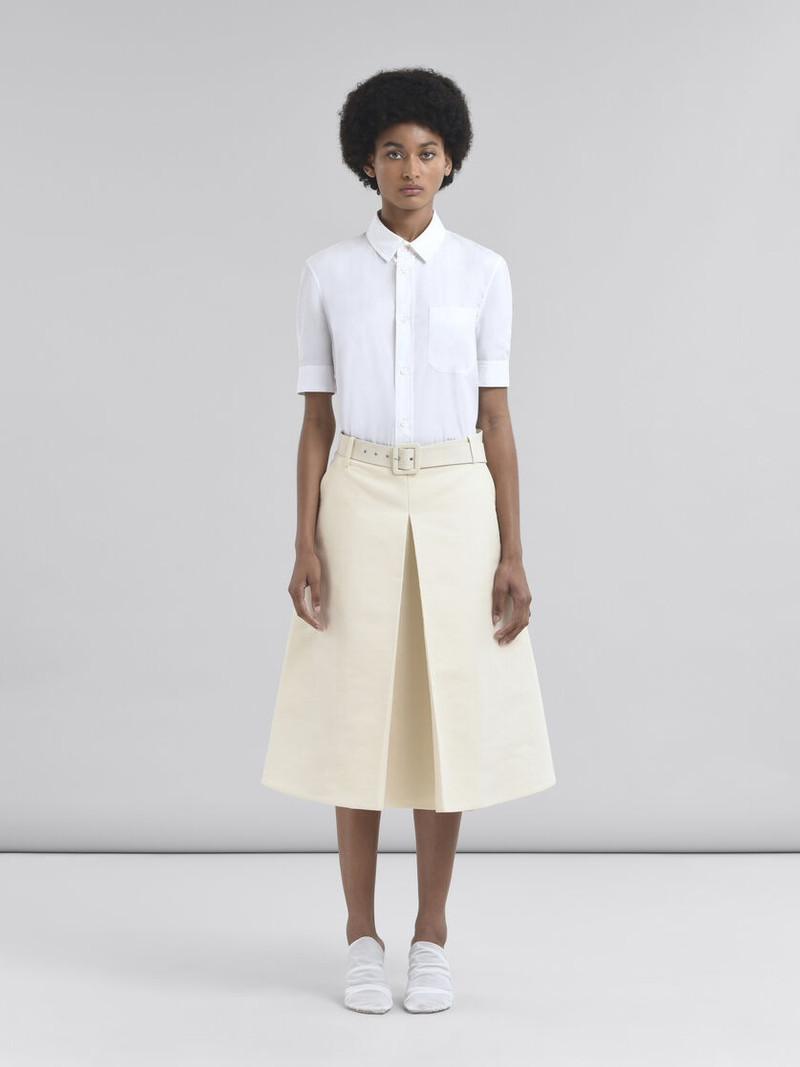 Marni BLACK COTTON A-LINE SKIRT WITH MARNI SYMBOL outlook