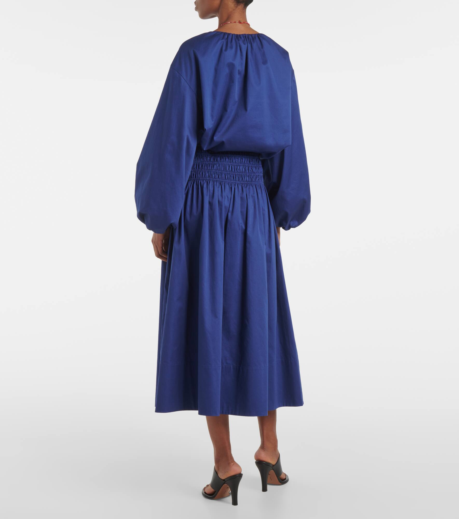 Leonie cotton satin midi skirt - 3