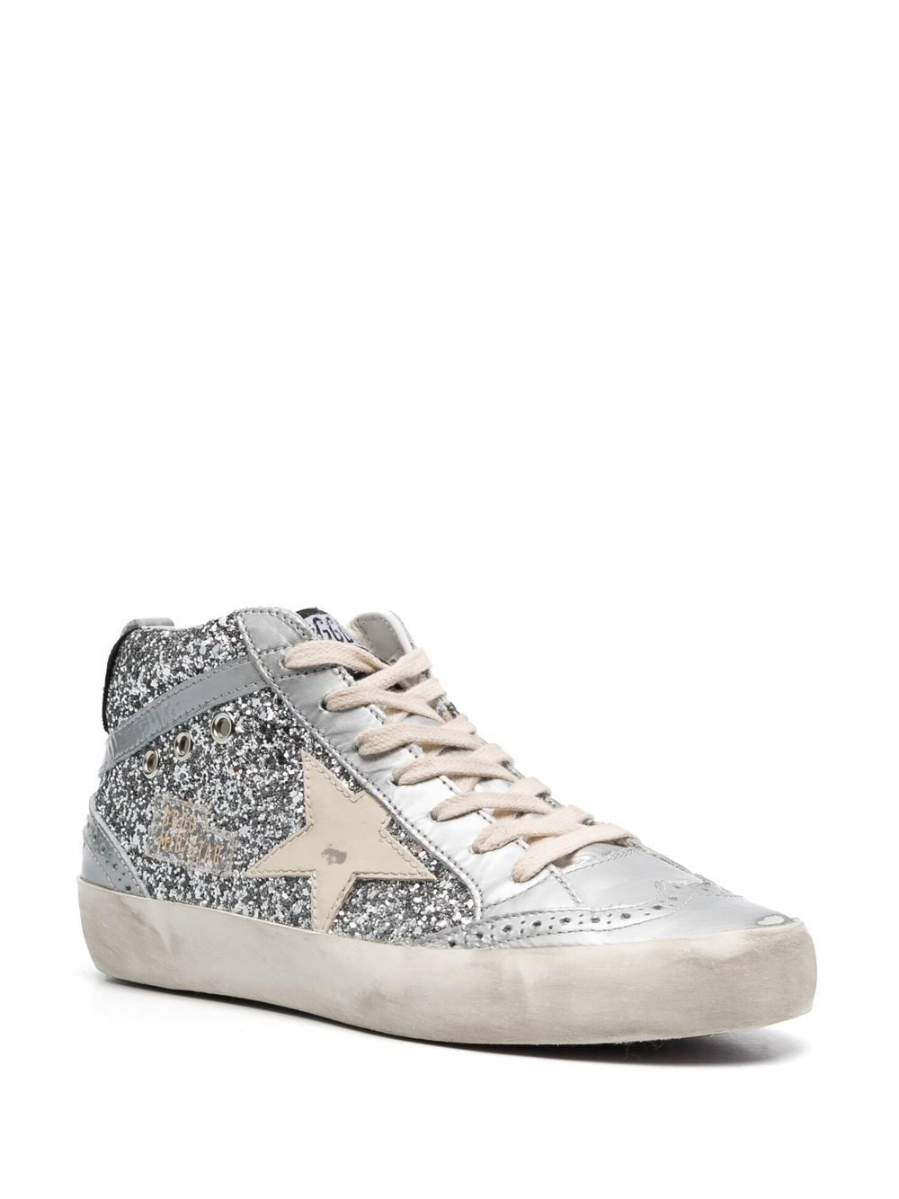 glittered high-top sneakers - 2