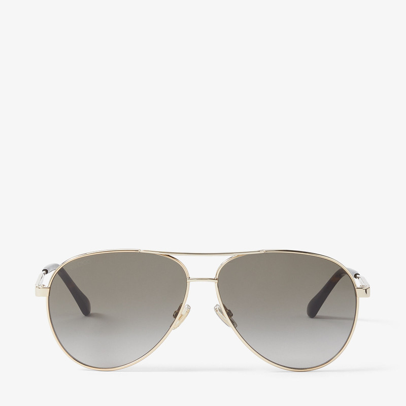 Jimena Rose Gold and Havana Aviator Sunglasses with Swarovski Crystals - 1