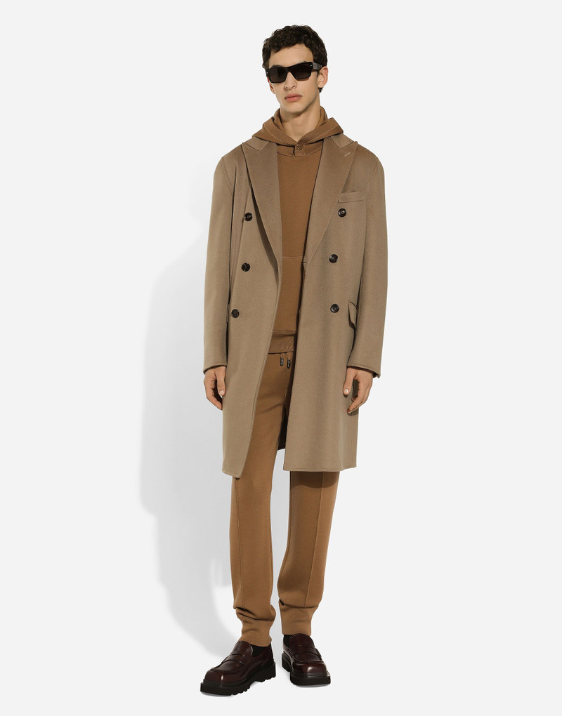 Dolce & Gabbana Wool and silk hoodie with DG patch outlook