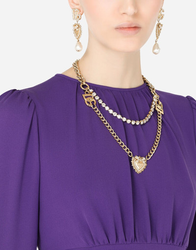 Dolce & Gabbana Double-chain necklace with sacred heart pendant outlook