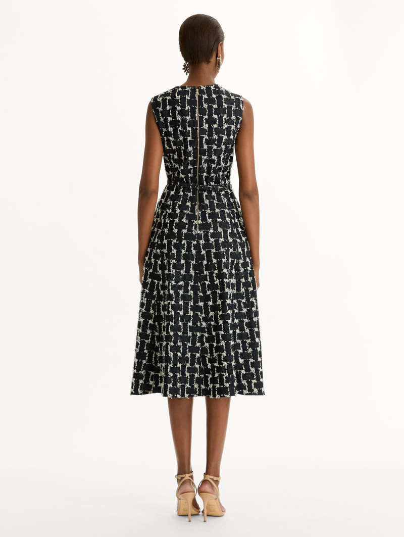 WOVEN DENIM JACQUARD MIDI DRESS 3