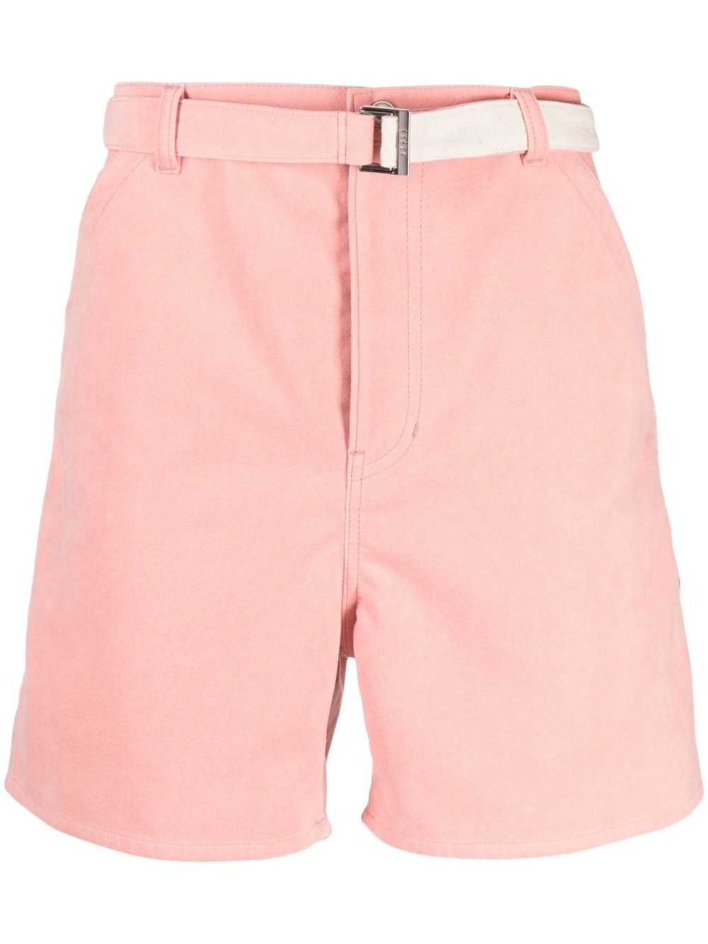 belted thigh-length shorts - 1