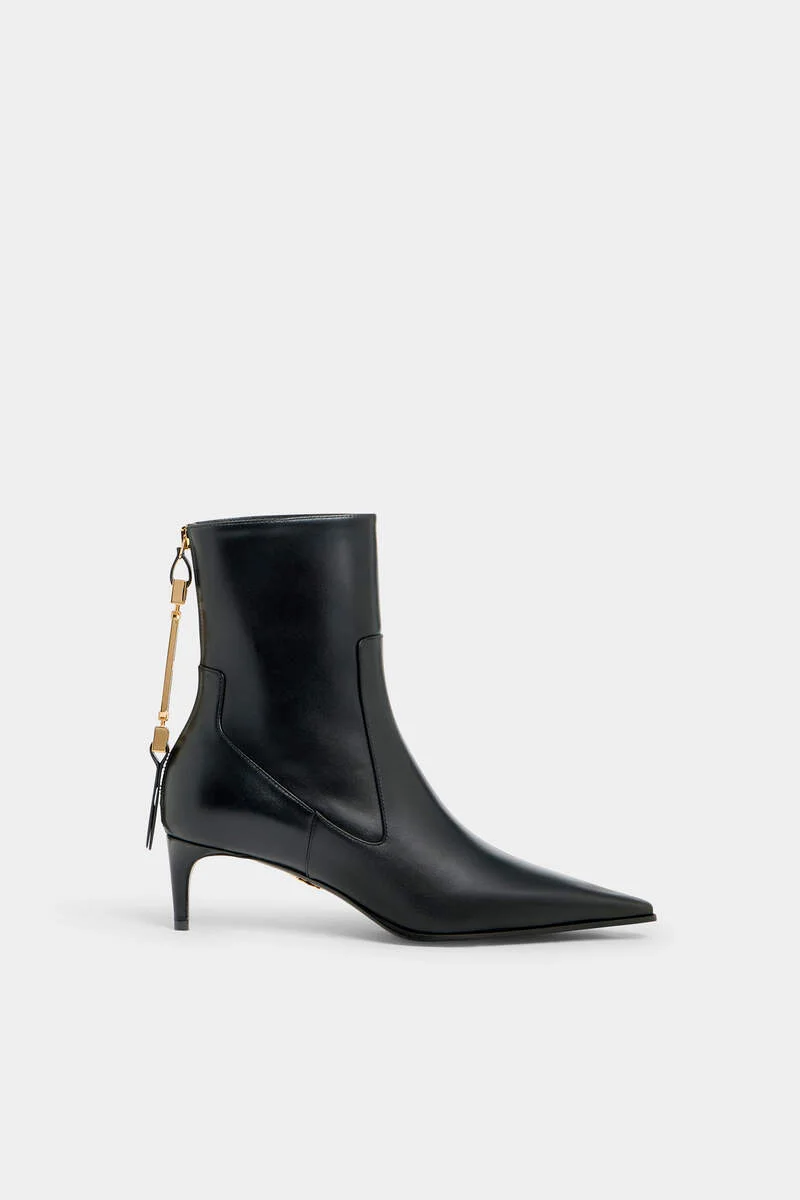 METAL BAR HEELED ANKLE BOOTS - 1