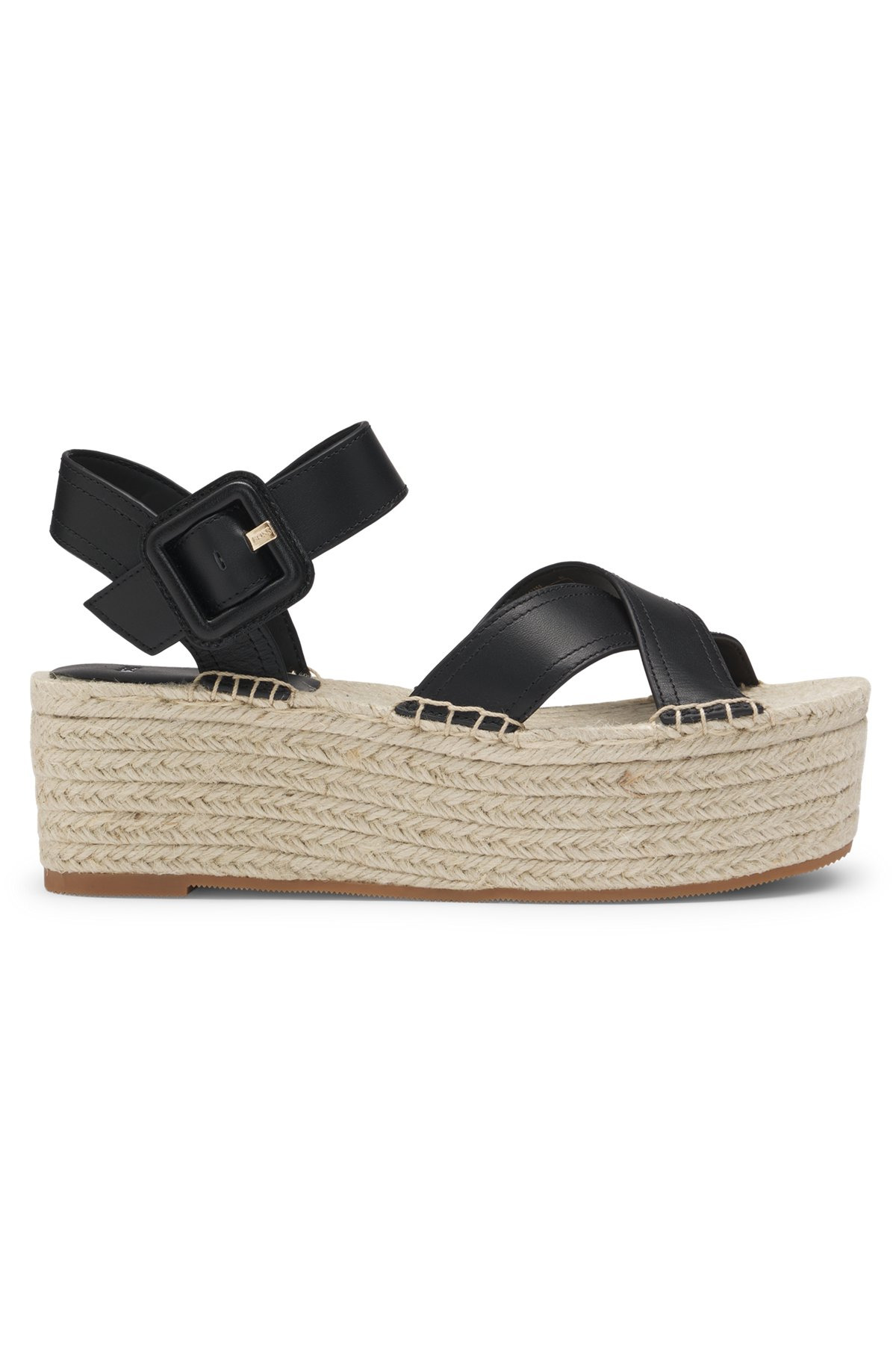 LEATHER SANDALS WITH PLATFORM SOLE - 1
