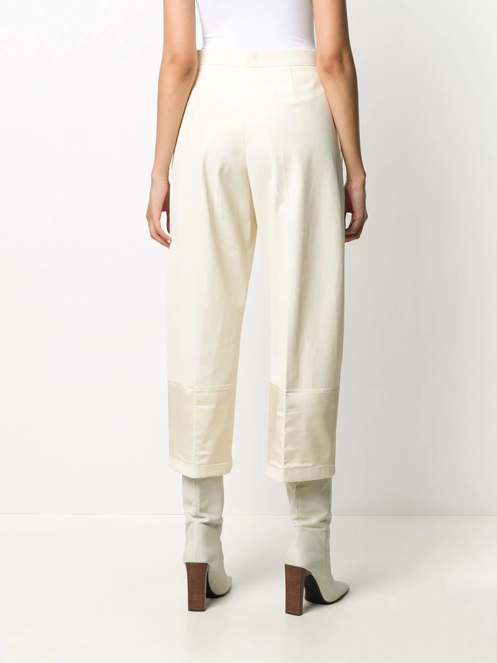 straight-leg cropped tailored trousers - 4