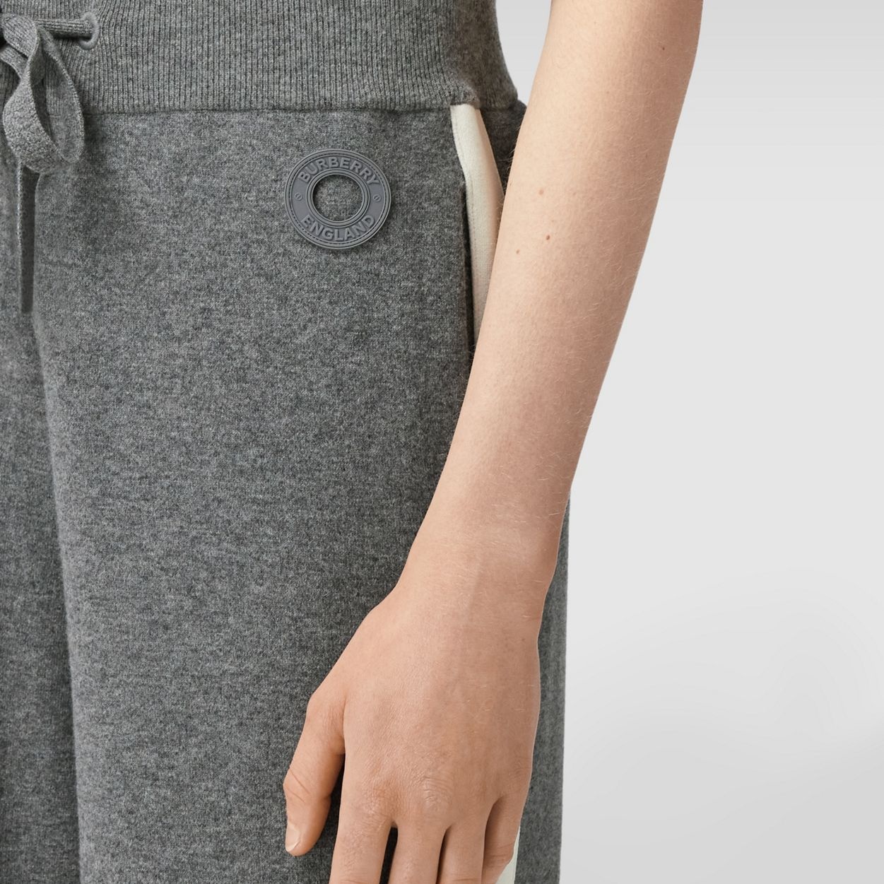 Logo Graphic Wool Cashmere Blend Jogging Pants - 3