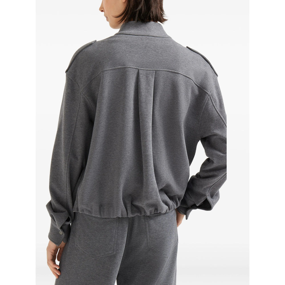 Brunello Cucinelli Grey Jackets - Bomber Jackets Women - 3