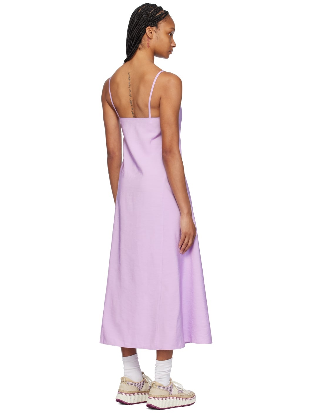 Purple Strap Maxi Dress - 3
