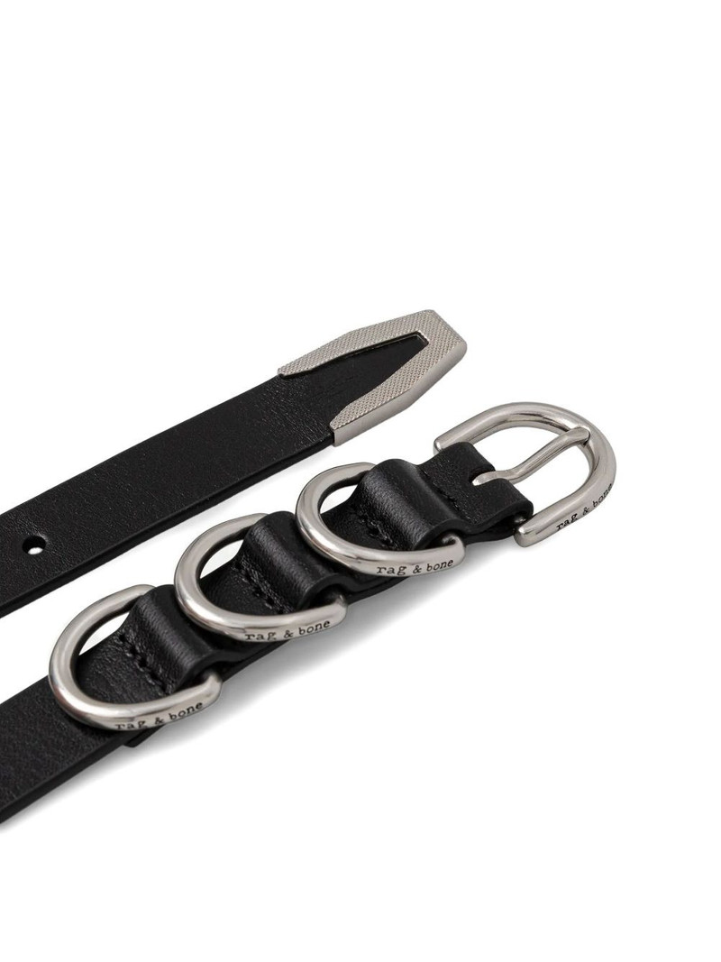rag & bone leather triple-ring belt outlook