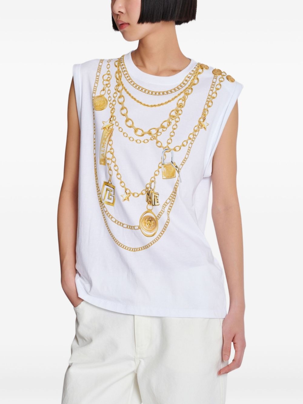 Collier-print vest - 5