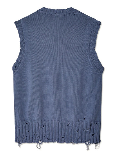 Marni distressed V-neck knit vest outlook