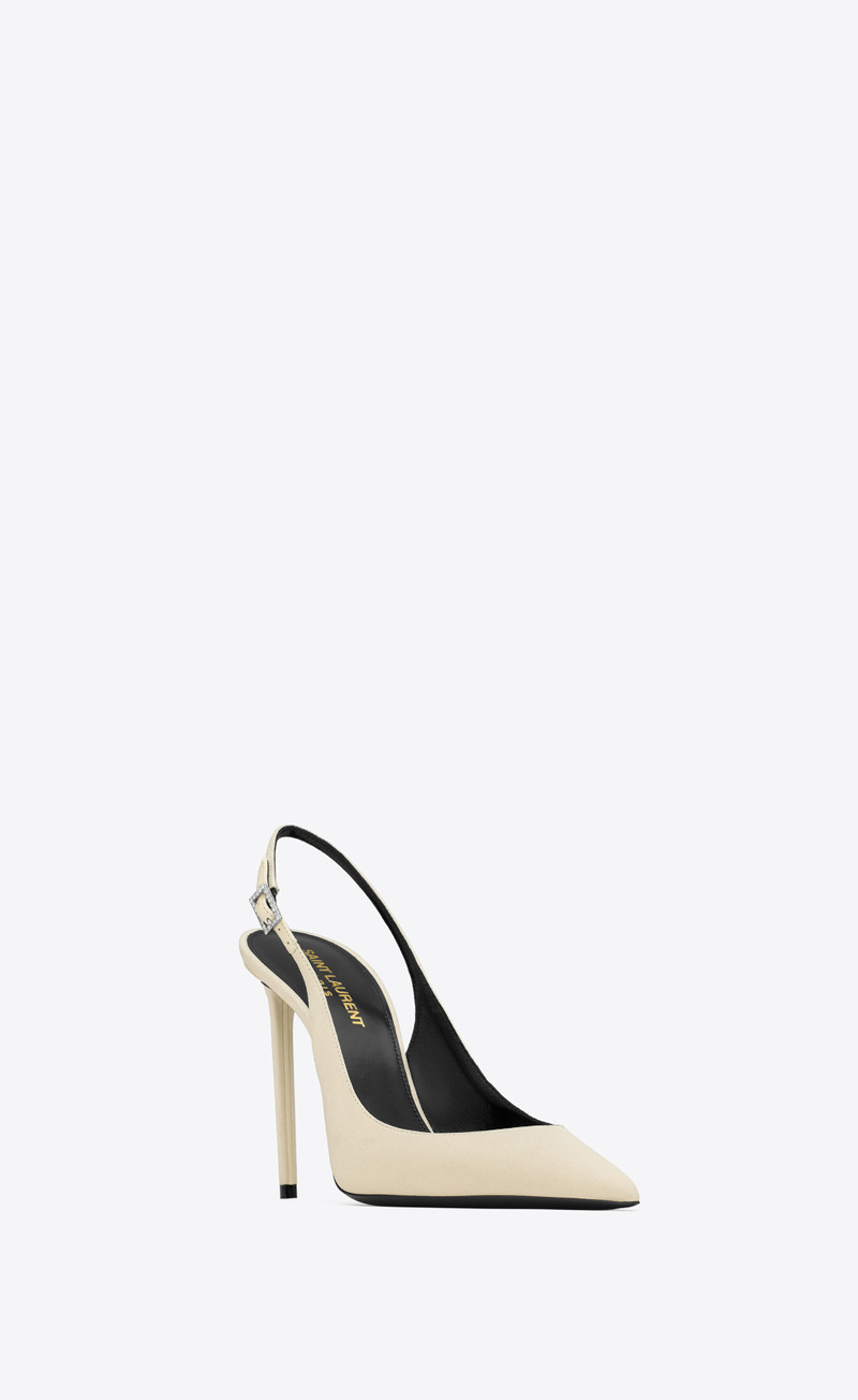 zoe slingback pumps in crepe de chine 3