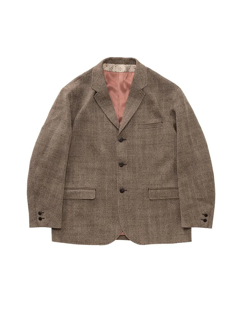 BURNSTONE BLAZER TWEED BROWN - 1