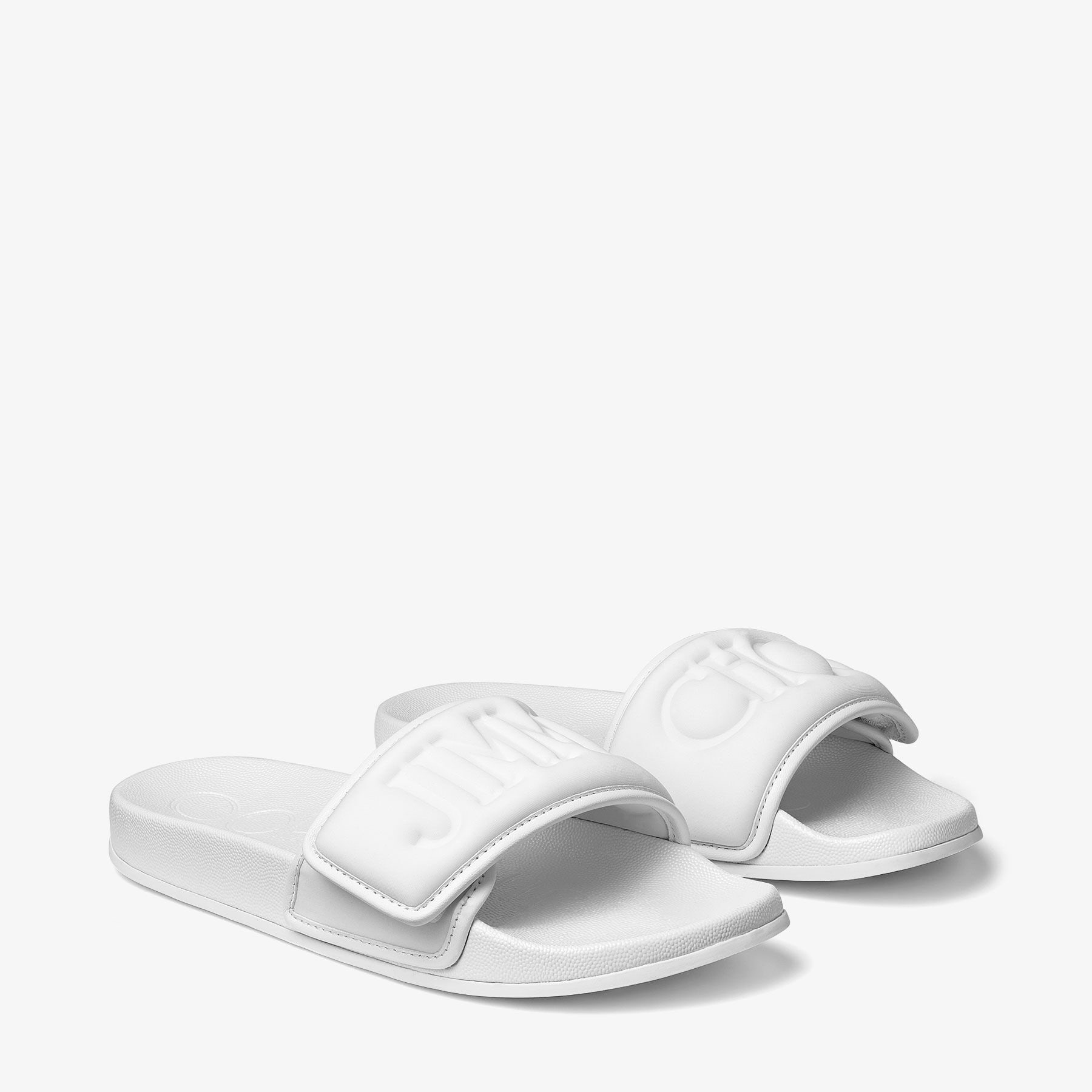 Fitz/F
White Puffed Logo Lycra Slides - 2