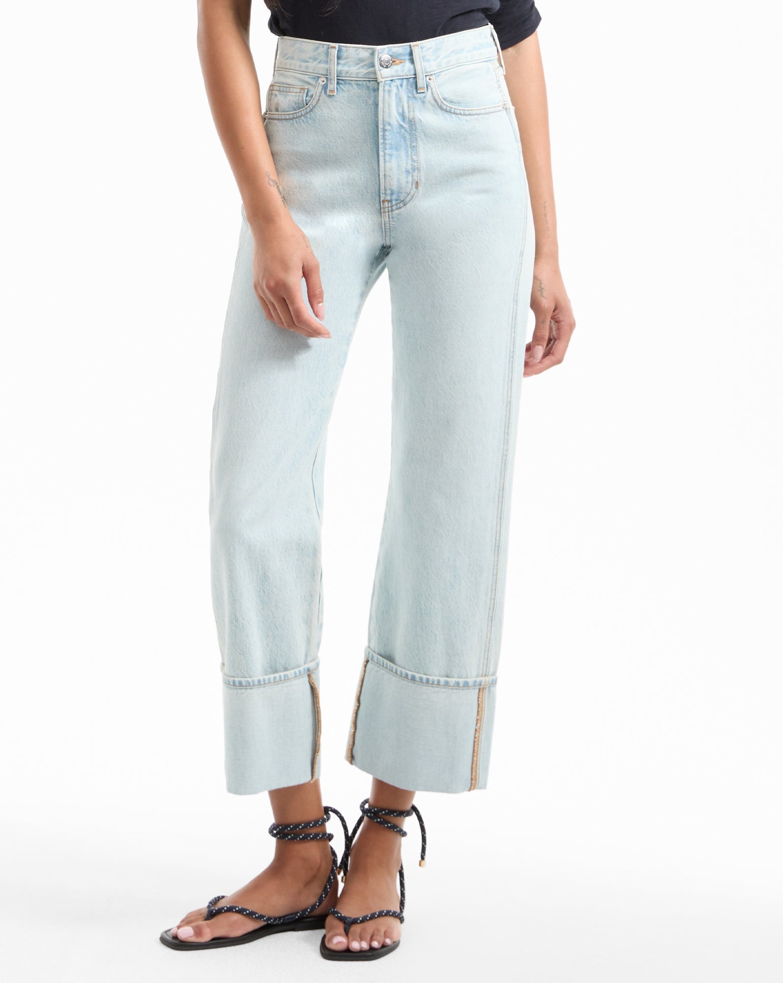 DYLAN CUFFED STRAIGHT-LEG JEAN - 3