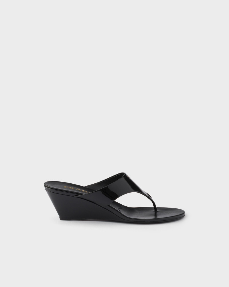 Prada Patent leather thong sandals outlook