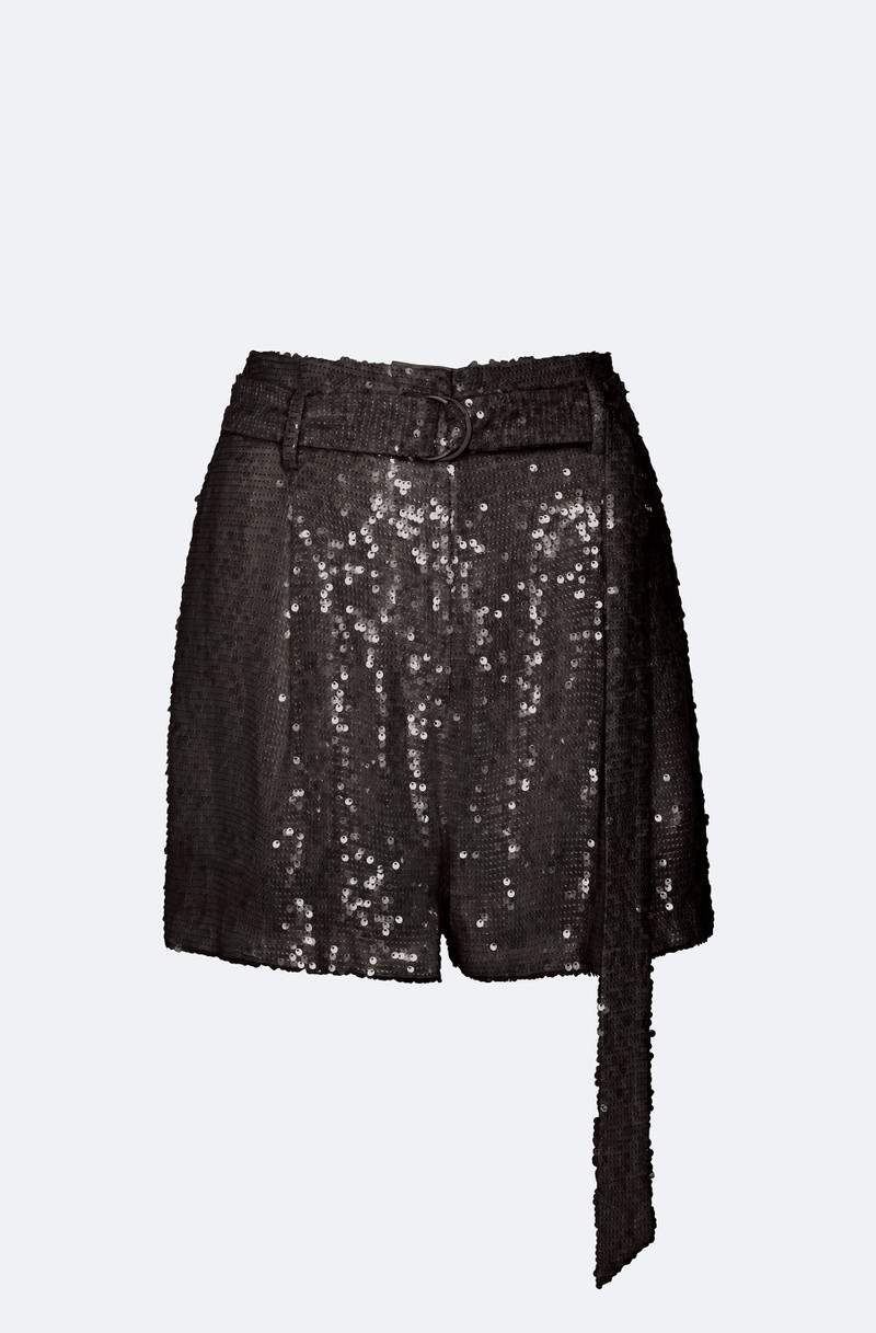Sequin 벨트가 달린 반바지 1
