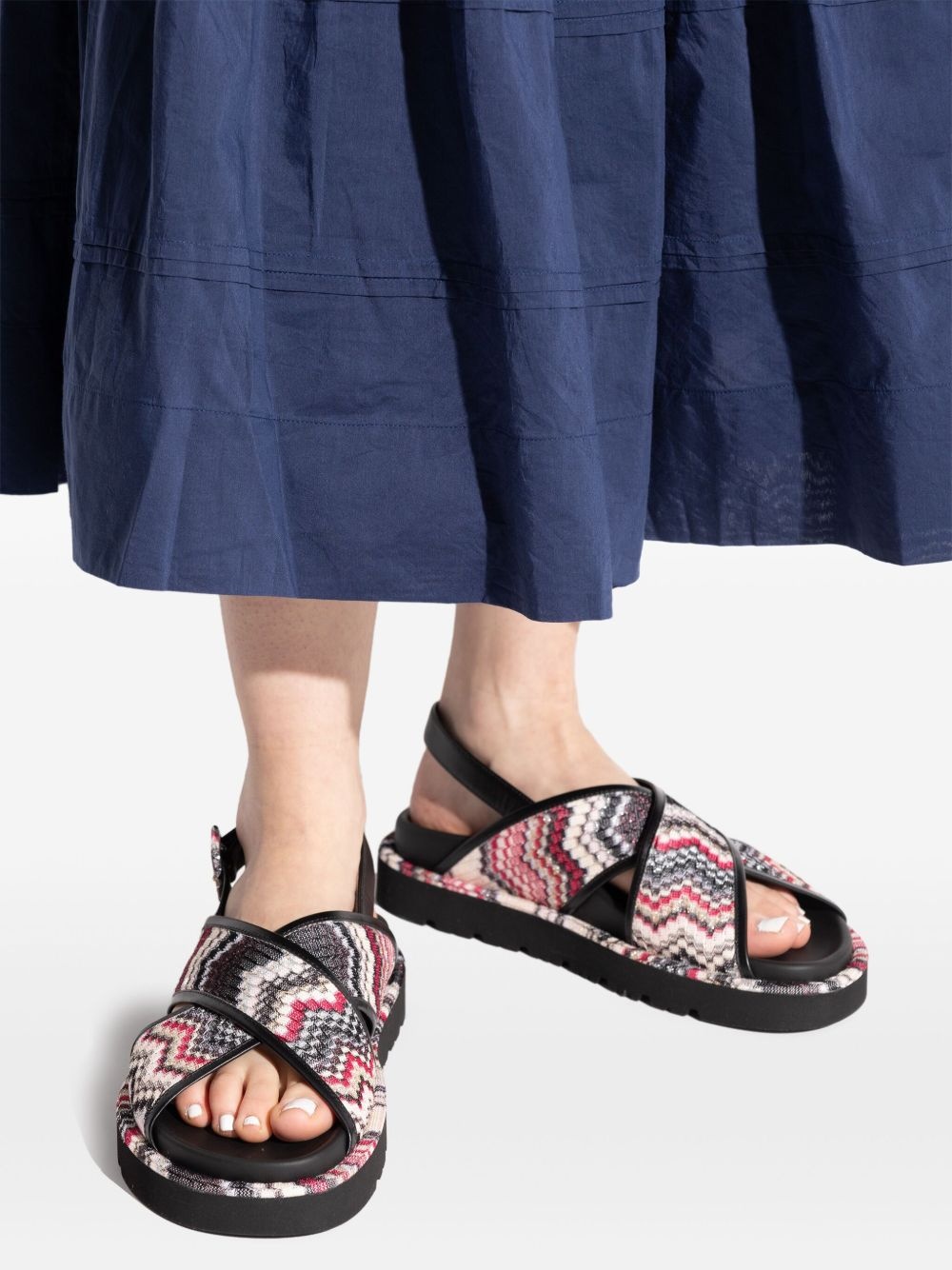 zigzag slingback sandals - 6