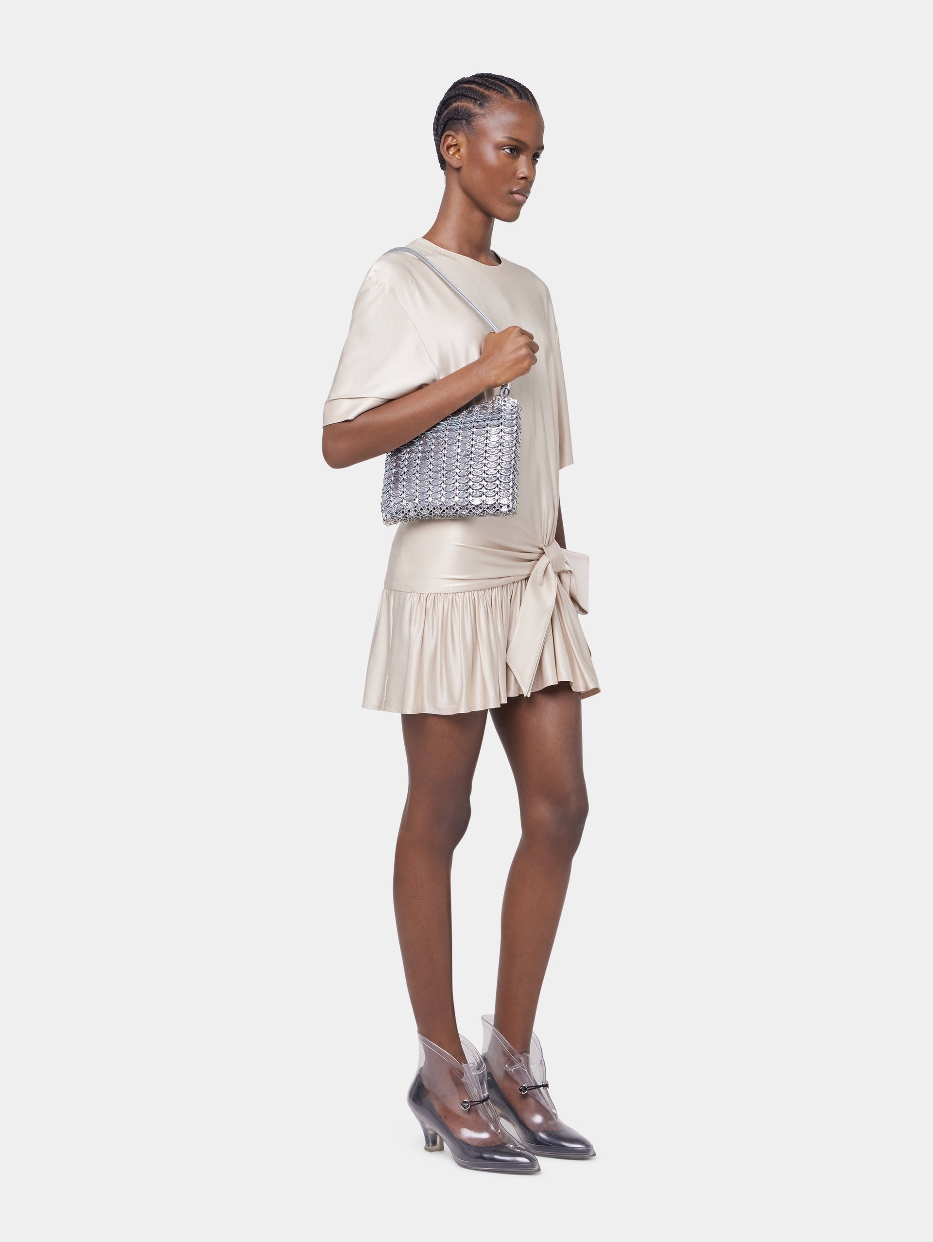 NUDE SHORT DRESS IN JERSEY - 2