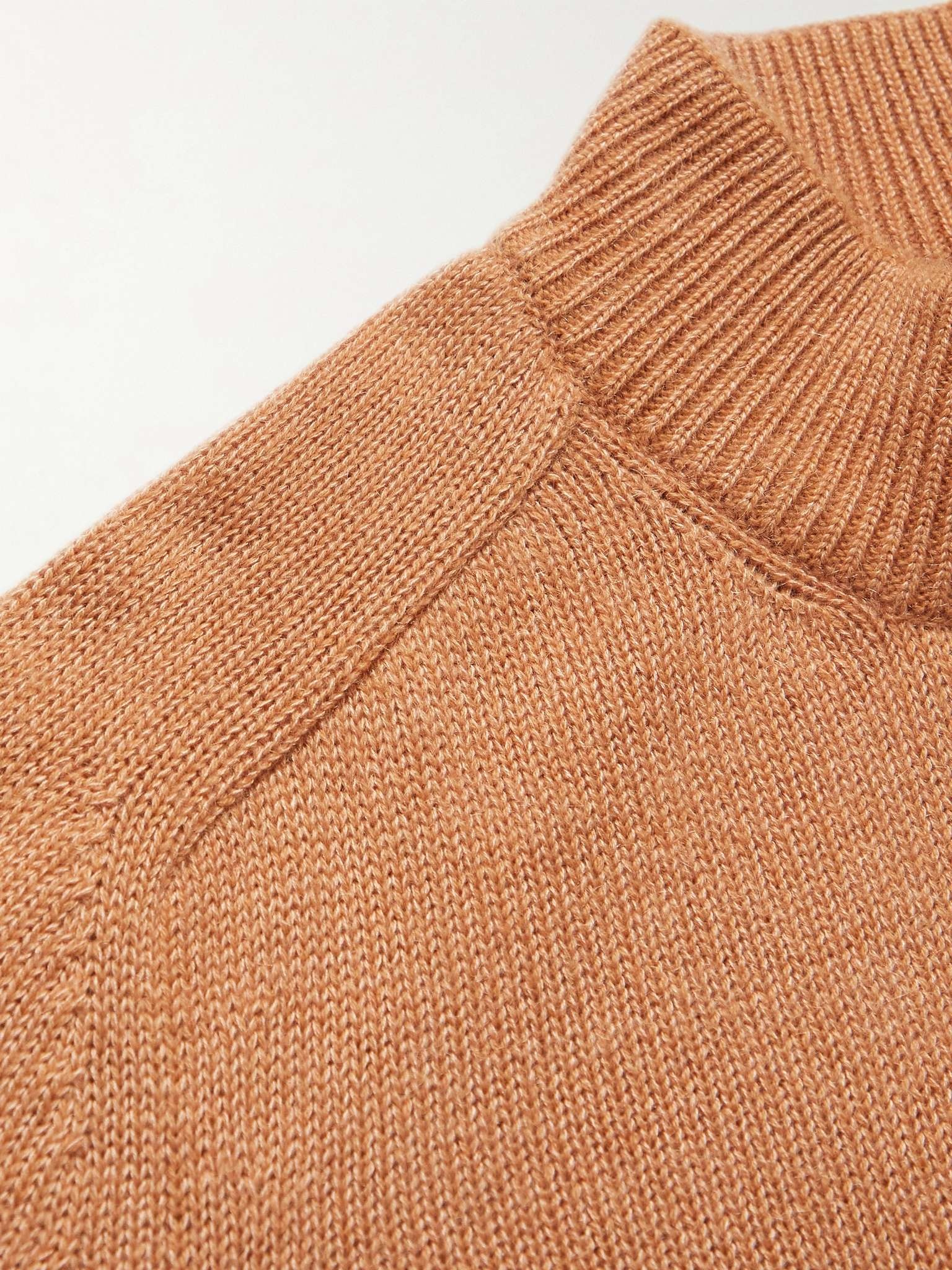 Dip-Dyed Cashmere, Mohair and Silk-Blend Mock-Neck Sweater - 5