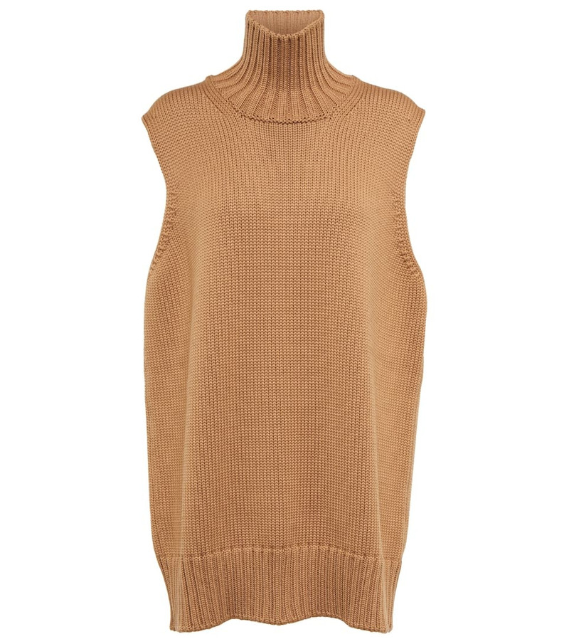Turtleneck wool sweater vest 1