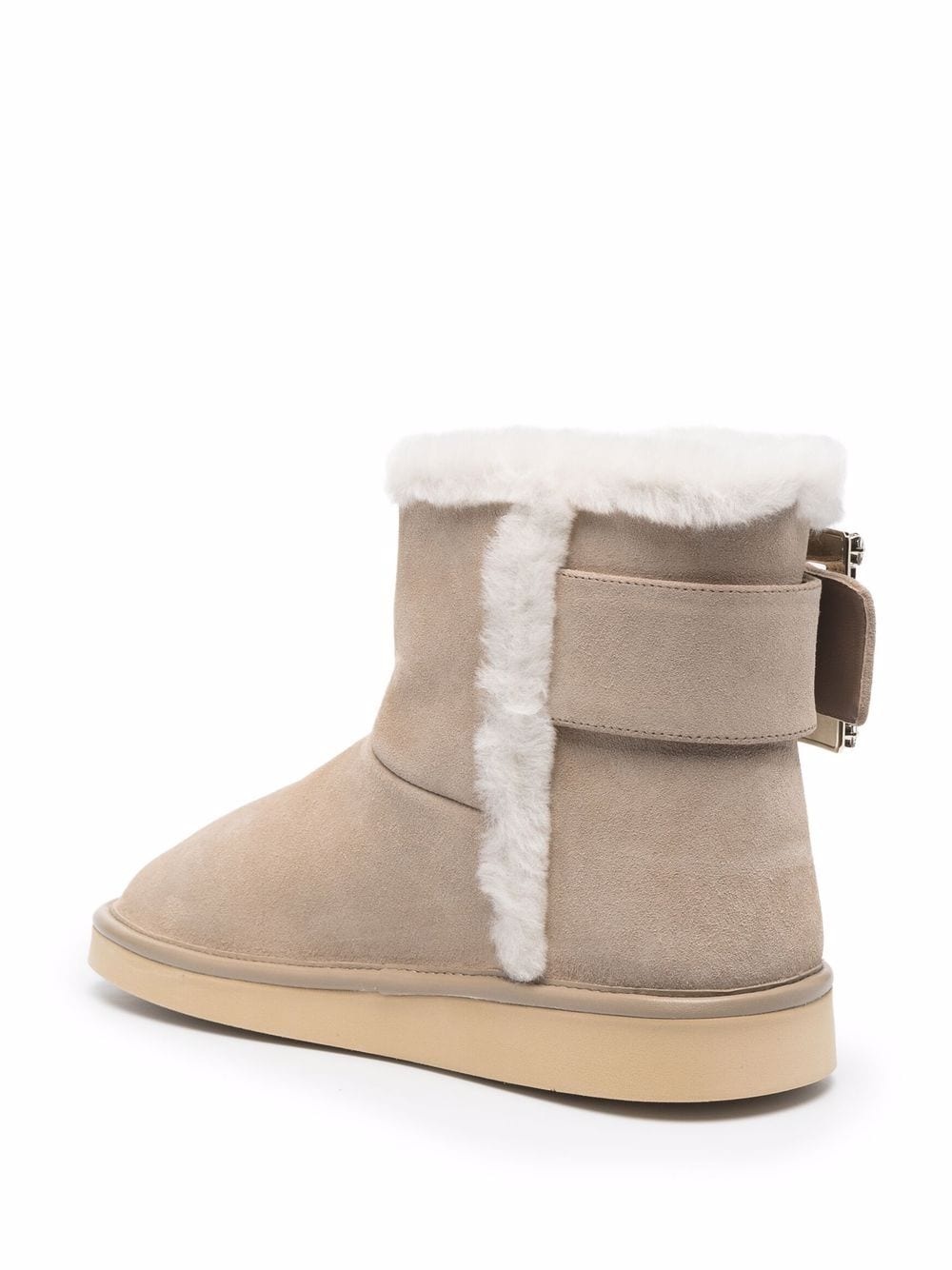 crystal-embellished buckle-strap ankle boots - 3