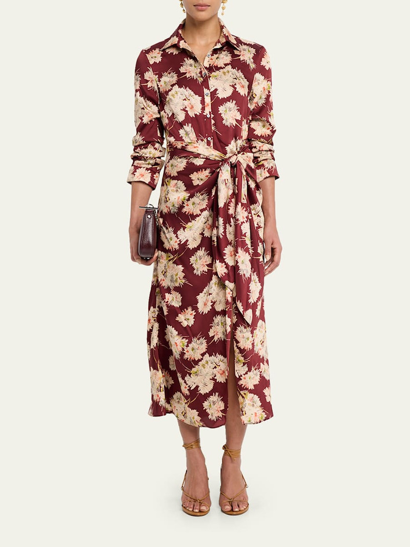 Cinq à Sept Mae Bouquet Jacey Tie-Waist Midi Dress outlook