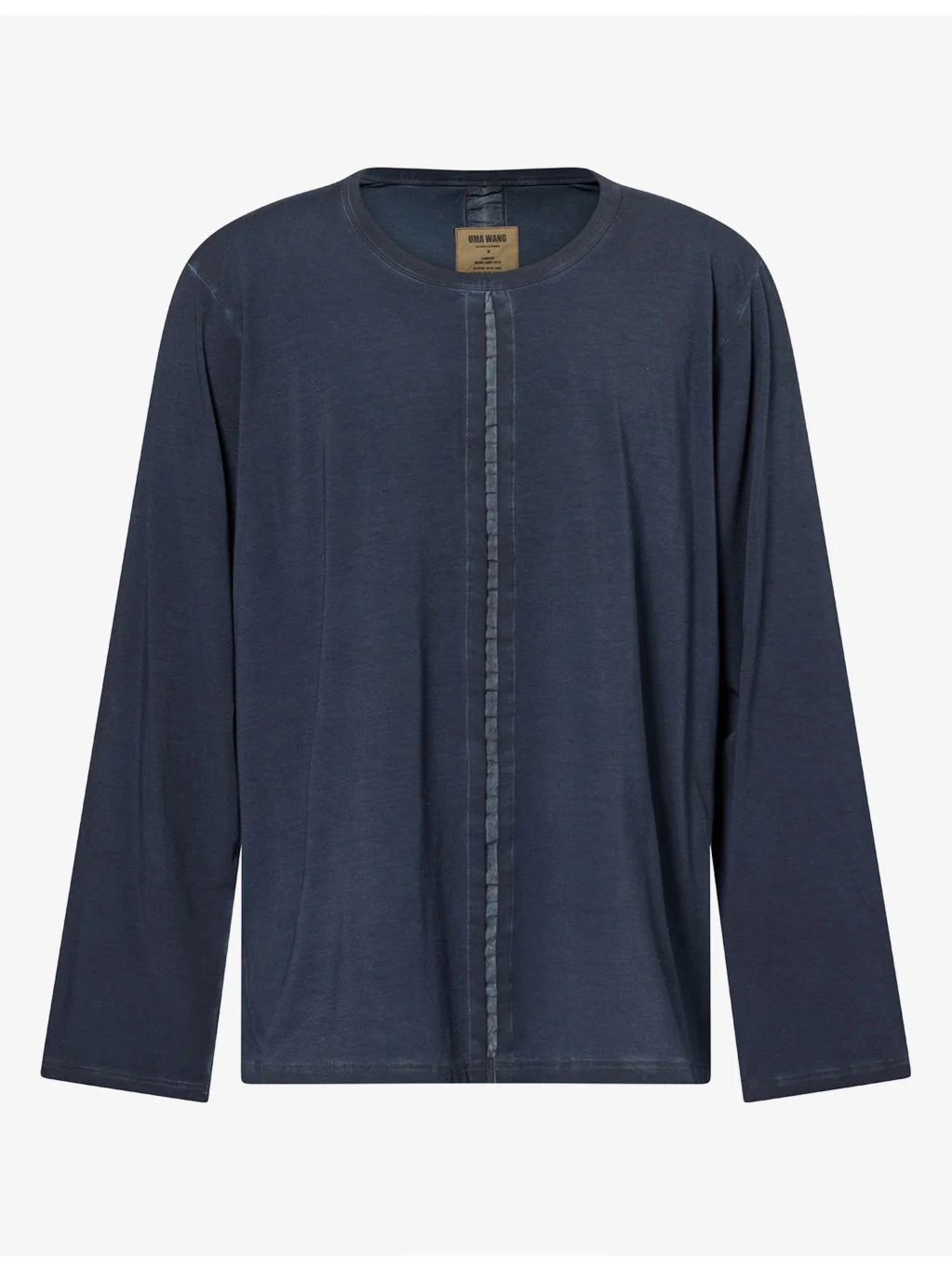 Seam-Detail Long-Sleeved Stretch-Cotton T-Shirt - 1