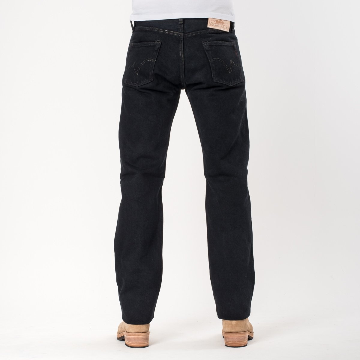 IH-634S-B 21oz Selvedge Denim Straight Cut Jeans - Indigo Overdyed Black - 3