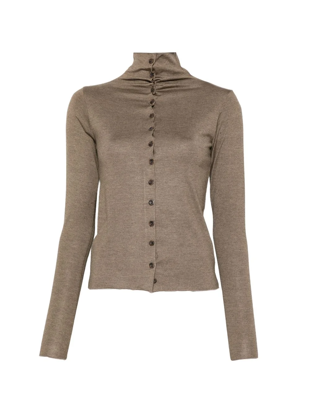 button-up high-neck shirt - 1