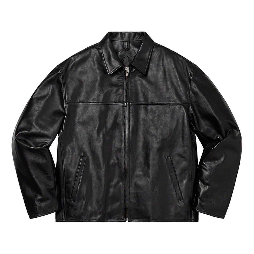 Supreme x Yohji Yamamoto Leather Work Jacket 'Black White Red' SUP-FW20-105 - 1