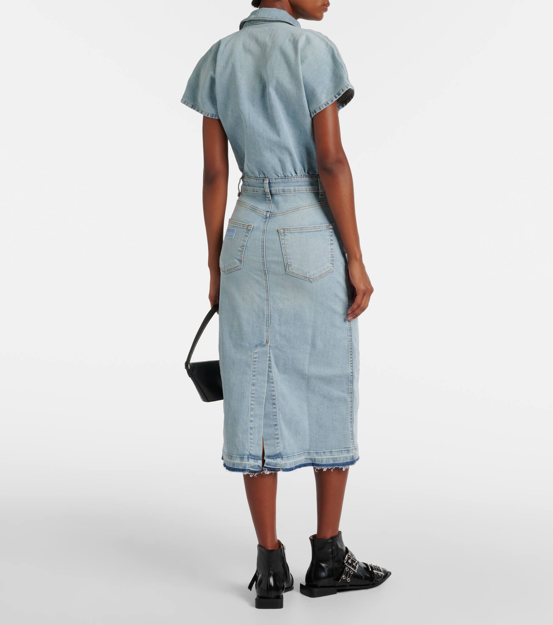 Denim midi dress - 3