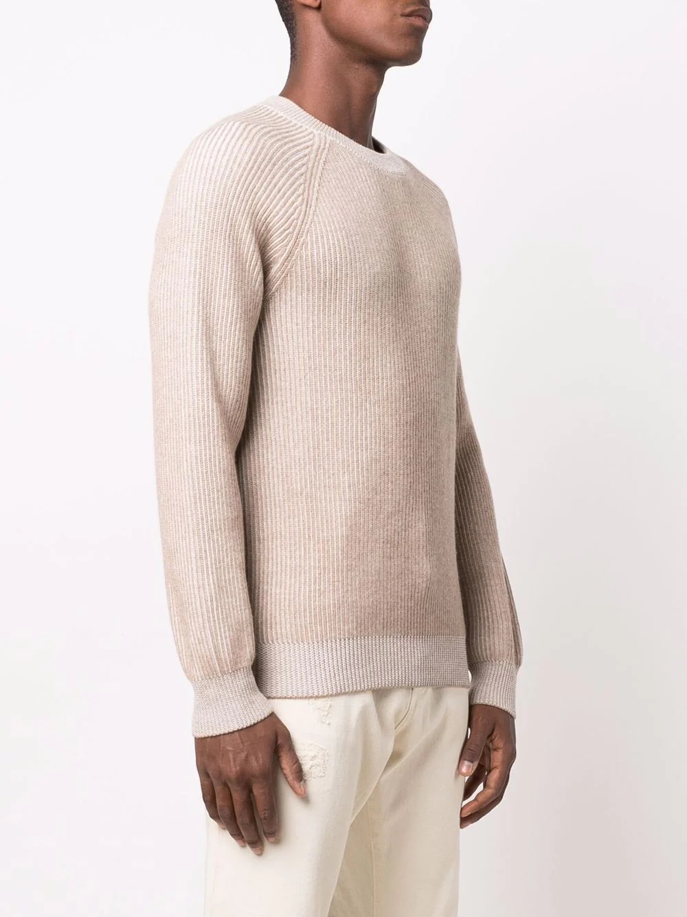 ribbed-knit cashmere jumper - 3