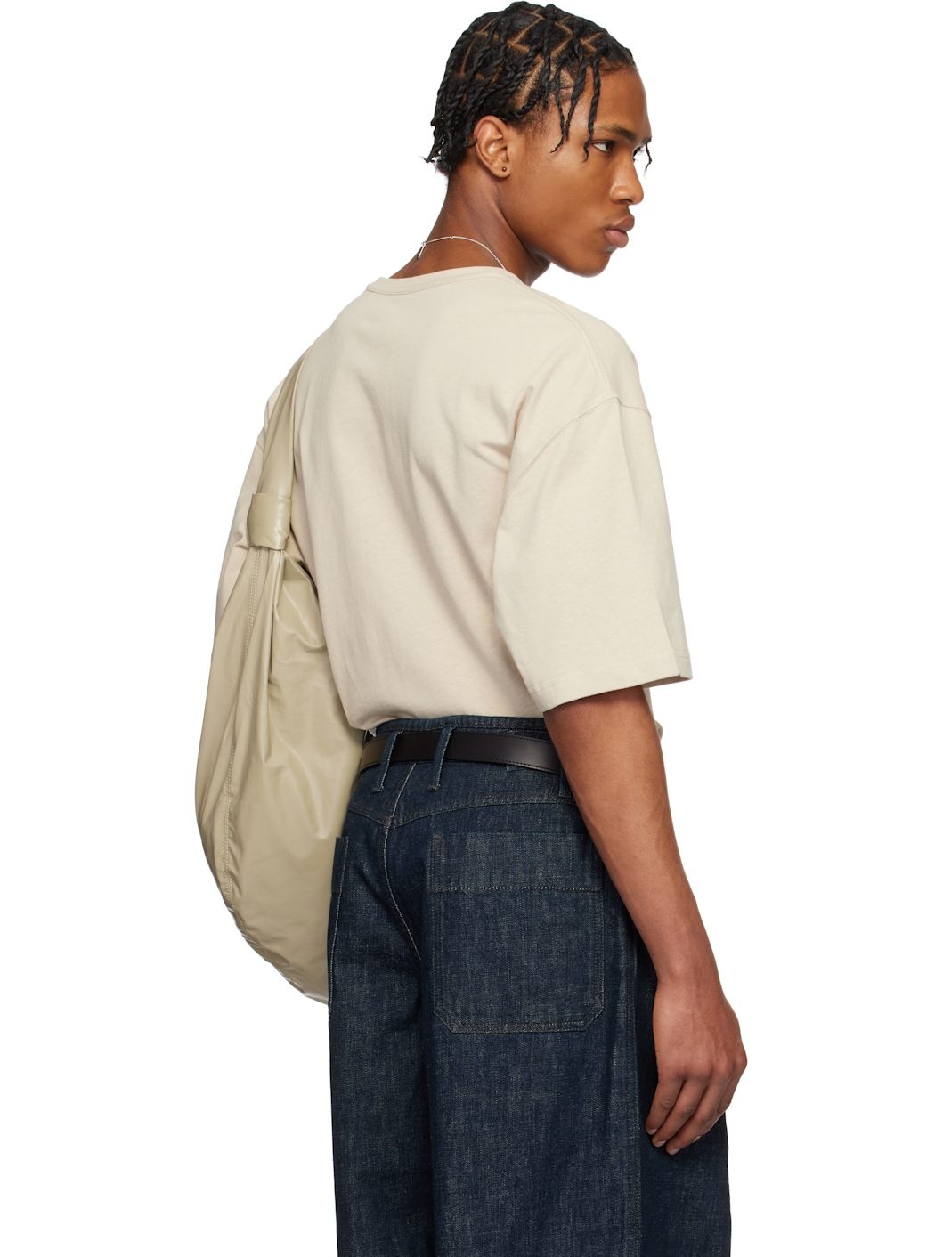 Beige Boxy Short Sleeve T-shirt - 3