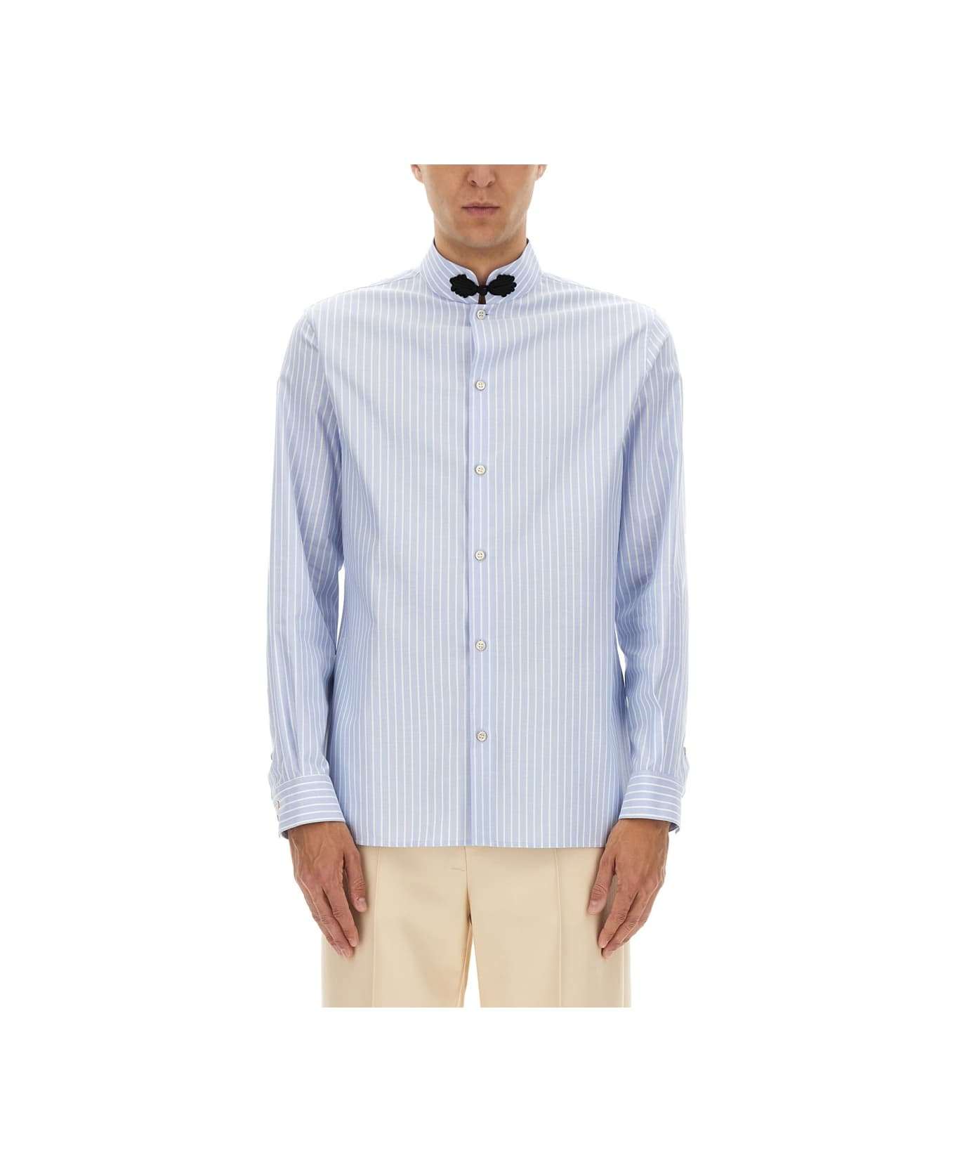 Cotton Oxford Shirt With Toggle - 1
