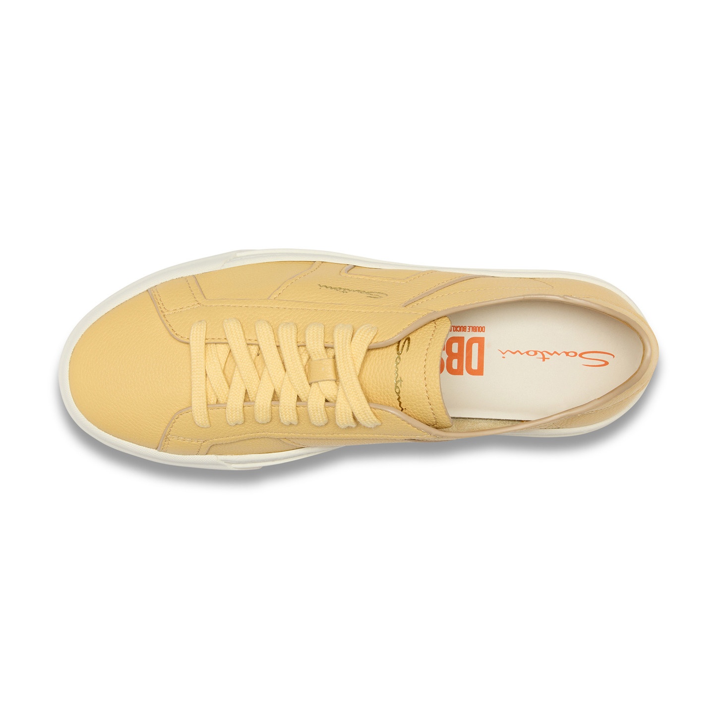 Men's yellow tumbled leather Double Buckle Sneaker - 5