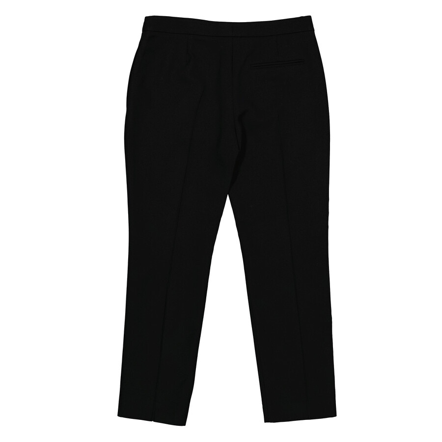 Alexander Mcqueen Black Wool And Silk Blend Crop Trousers - 5